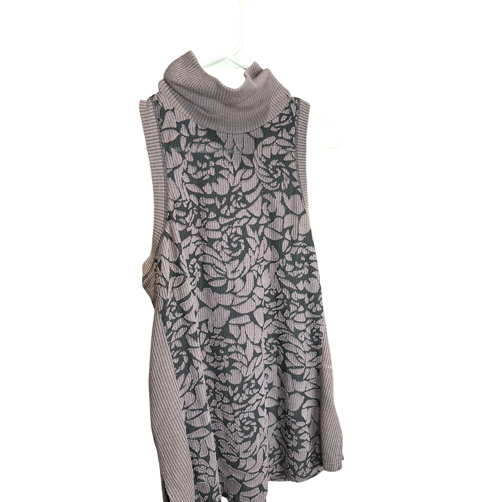 Anthropologie Meadow Rue Sleeveless Cowl Neck Floral Lace Knit Top‎ Women Size S
